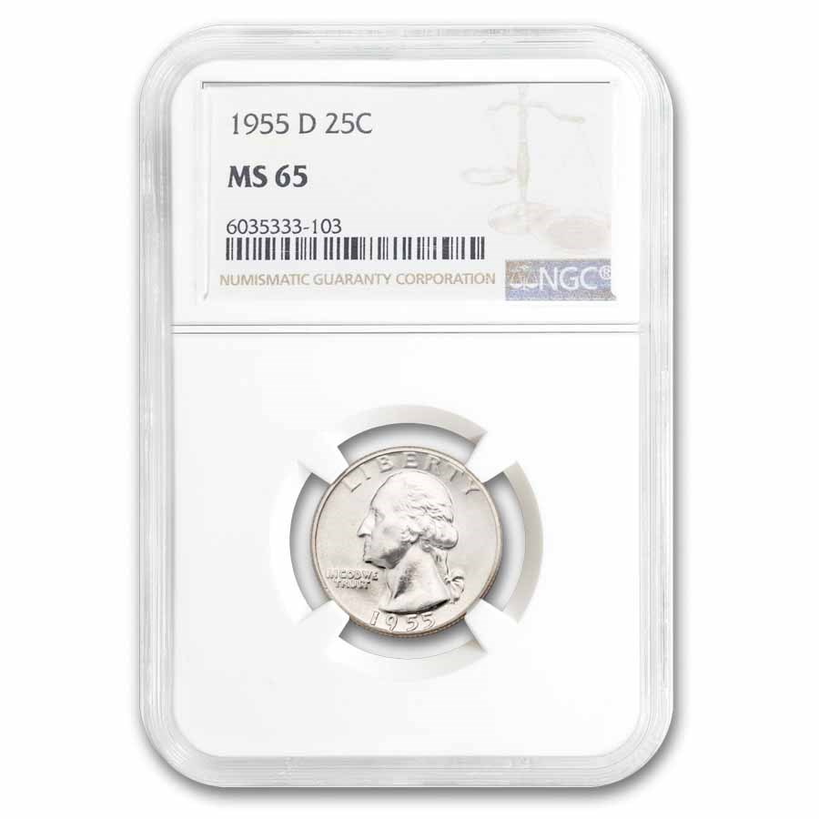 1955-D Washington Quarter MS-65 NGC