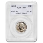 1955-D Washington Quarter MS-65 PCGS