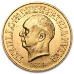 1955 Dominican Republic Gold 30 Pesos Rafael Trujillo BU
