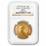 1955 Dominican Republic Gold 30 Pesos Rafael Trujillo MS-63 NGC