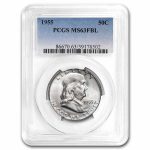 1955 Franklin Half Dollar MS-63 PCGS (FBL)