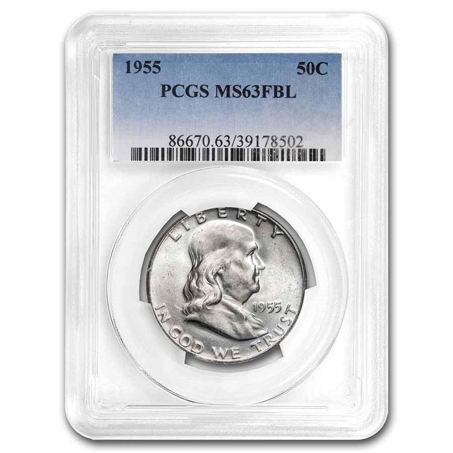 1955 Franklin Half Dollar MS-63 PCGS (FBL)