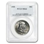 1955 Franklin Half Dollar MS-64 PCGS