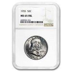 1955 Franklin Half Dollar MS-65 NGC (FBL)