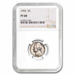 1955 Jefferson Nickel PF-68 NGC