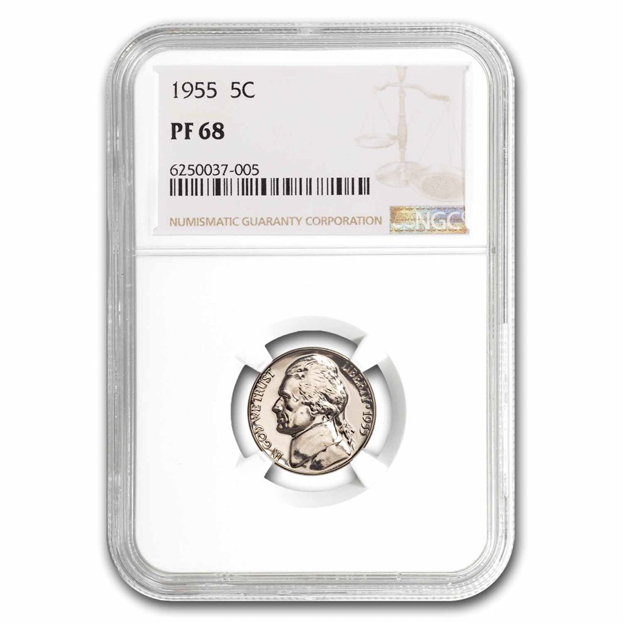1955 Jefferson Nickel PF-68 NGC