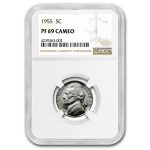 1955 Jefferson Nickel PF-69 Cameo NGC