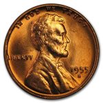 1955-S Lincoln Cent BU (Red)
