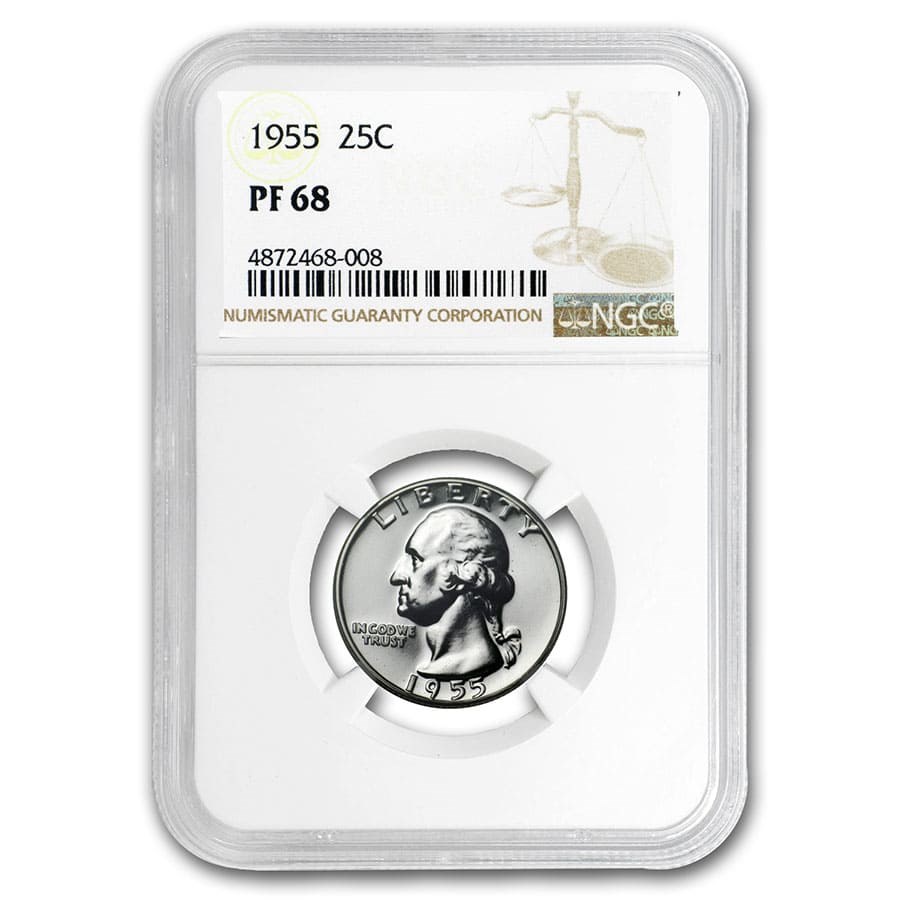 1955 Washington Quarter PF-68 NGC