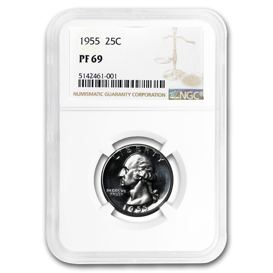 1955 Washington Quarter PF-69 NGC