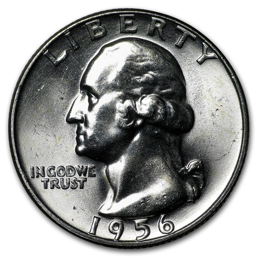 1956-D Washington Quarter BU