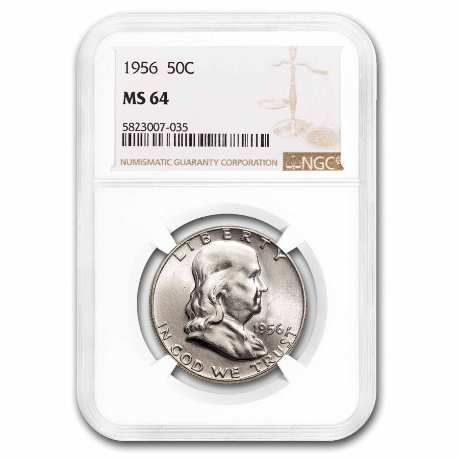 1956 Franklin Half Dollar MS-64 NGC
