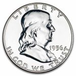 1956 Franklin Half Dollar Proof (Type-II) 3 Feathers