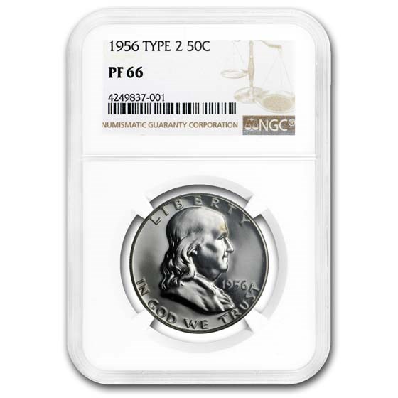 1956 Franklin Half Dollar Type-II PF-66 NGC