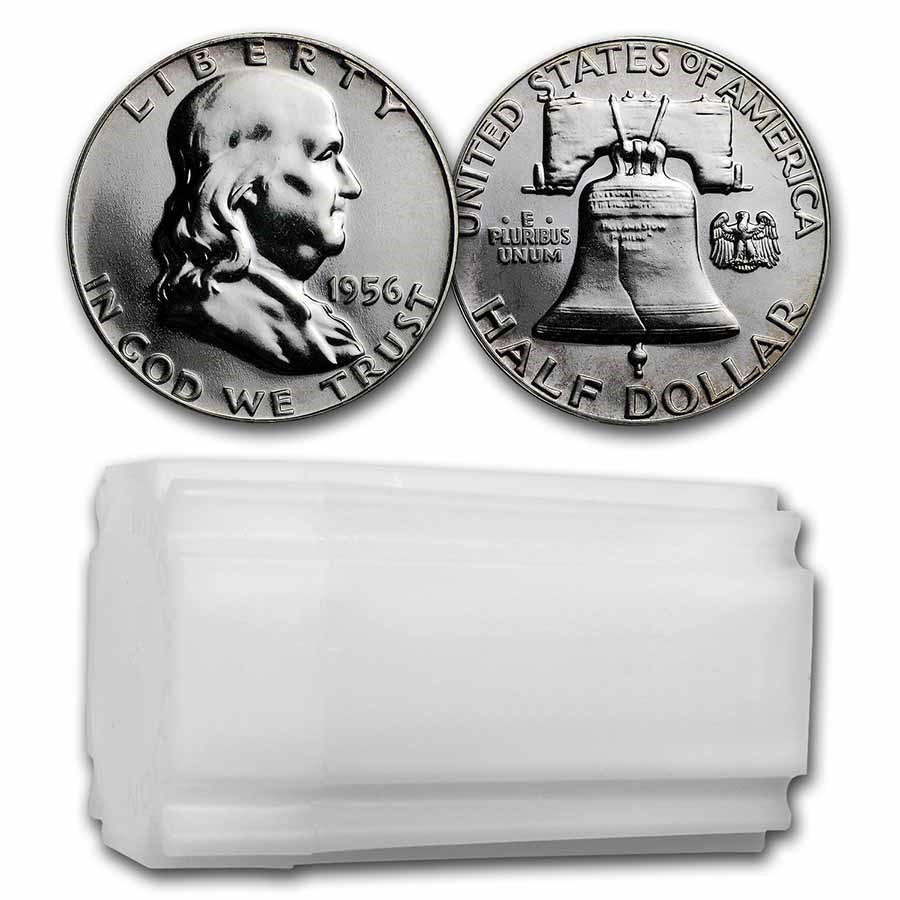 1956 Proof Franklin Half Dollar 20-Coin Roll