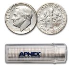 1956 Roosevelt Dime 50-Coin Roll Proof