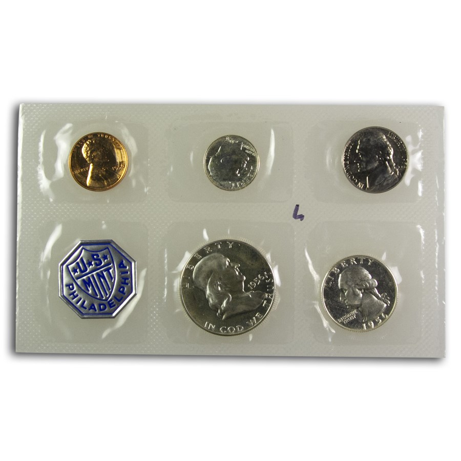 1956 U.S. Proof Set (Type-2 Half) 3 Feathers