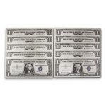1957 $1.00 Silver Certificate CCU (Fr#1619) 10 Consecutive