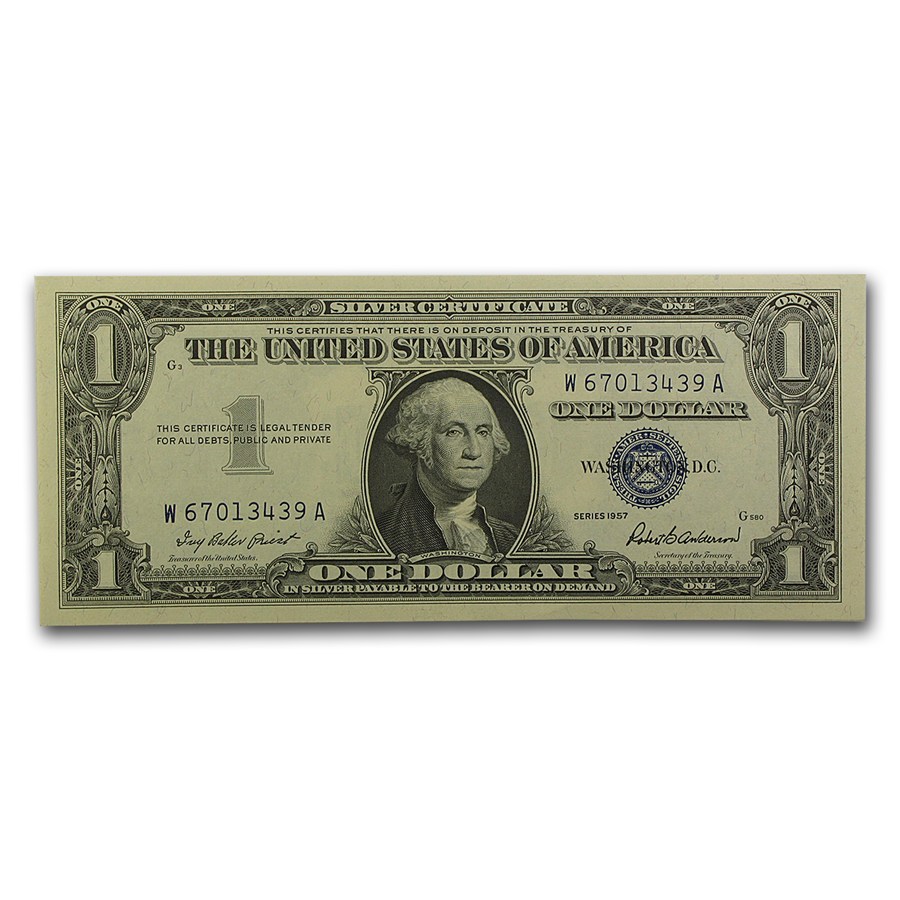 1957 $1.00 Silver Certificate CCU (Fr#1619)