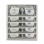 1957 $1.00 Silver Certificate CU (Fr#1619) 11 Consecutive