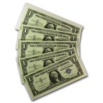 1957* $1 Silver Certificate CU (Fr#1619*) Star Notes, 6 Consec
