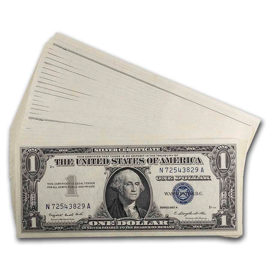 1957-A $1.00 Silver Certificate CU (Fr#1620) 25 Consecutive