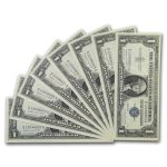 1957-A $1.00 Silver Certificate CU (Fr#1620) 8 Consecutive