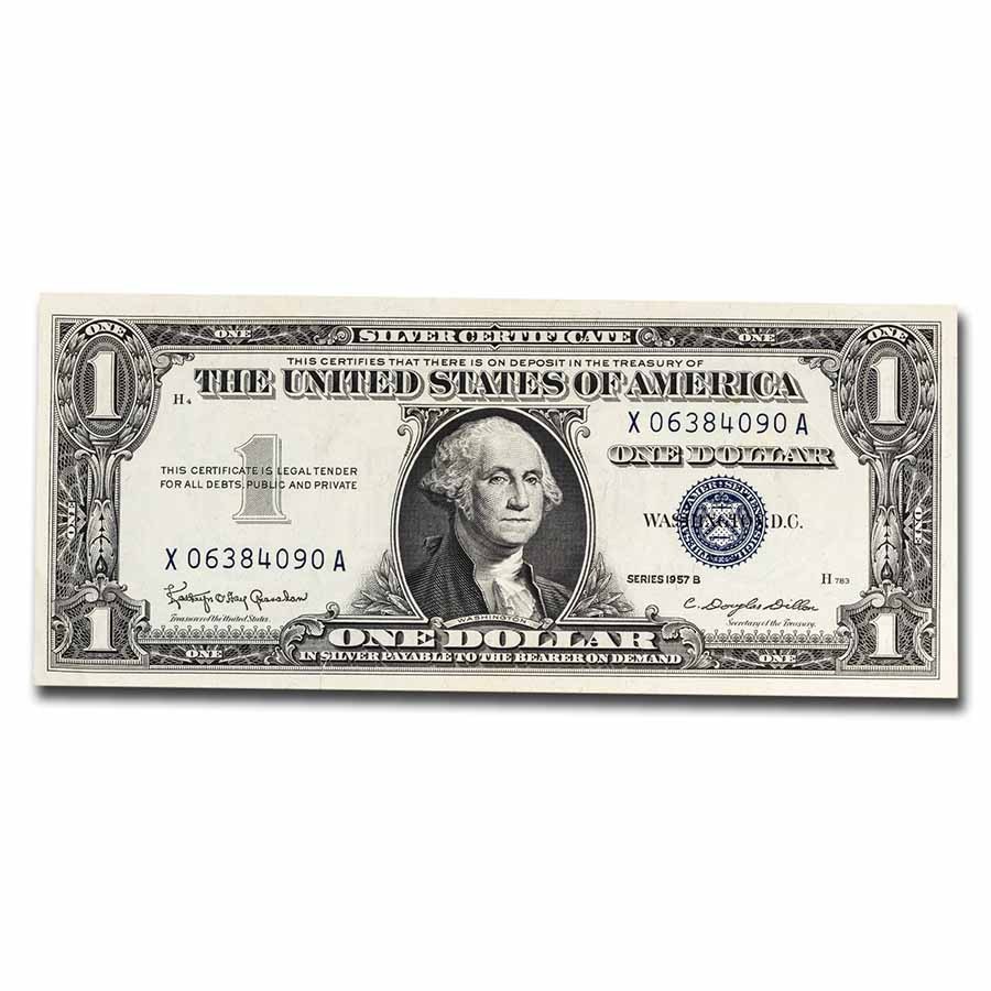 1957-B $1.00 Silver Certificate AU (Fr#1621)