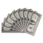 1957-B $1.00 Silver Certificate CCU (Fr#1621) 9 Consecutive