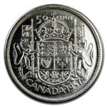 1957 Canada Silver 50 Cents Elizabeth II BU/Prooflike
