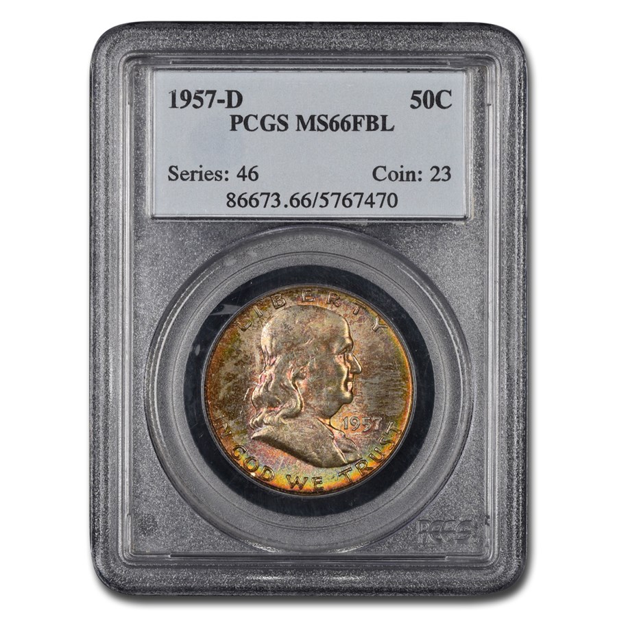 1957-D Franklin Half Dollar MS-66 PCGS (FBL)
