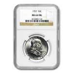 1957 Franklin Half Dollar MS-64 NGC (FBL)
