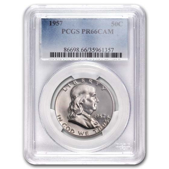 1957 Franklin Half Dollar PF-66 Cameo PCGS