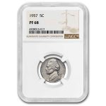 1957 Jefferson Nickel PF-68 NGC