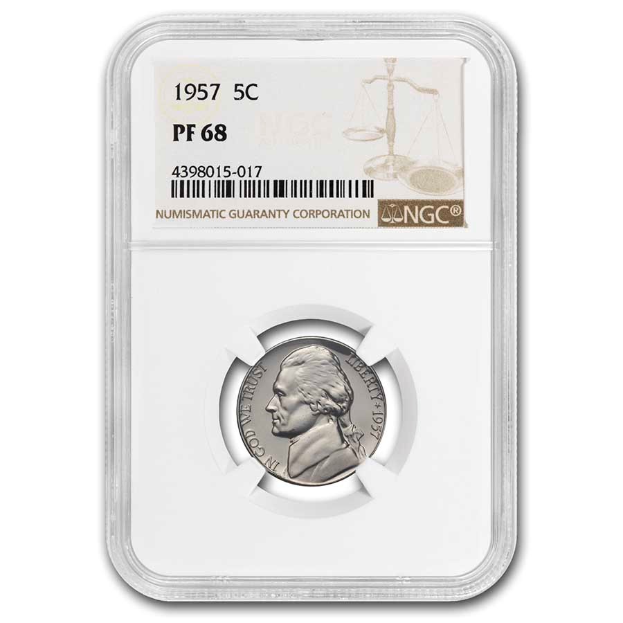 1957 Jefferson Nickel PF-68 NGC