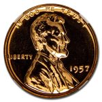 1957 Lincoln Cent PF-67 NGC (Red)