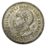 1957 Mexico Silver 1 Peso Constitution Avg Circ (ASW .0514 oz)