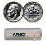 1957 Roosevelt Dime 50-Coin Roll Proof