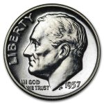 1957 Roosevelt Dime Gem Proof