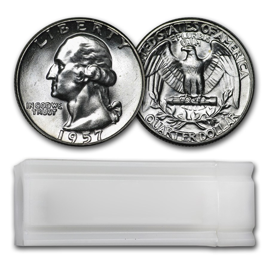 1957 Washington Quarter 40-Coin Roll BU