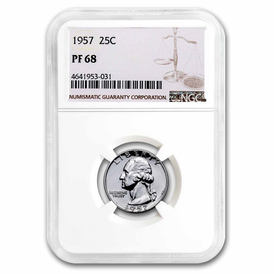 1957 Washington Quarter PF-68 NGC