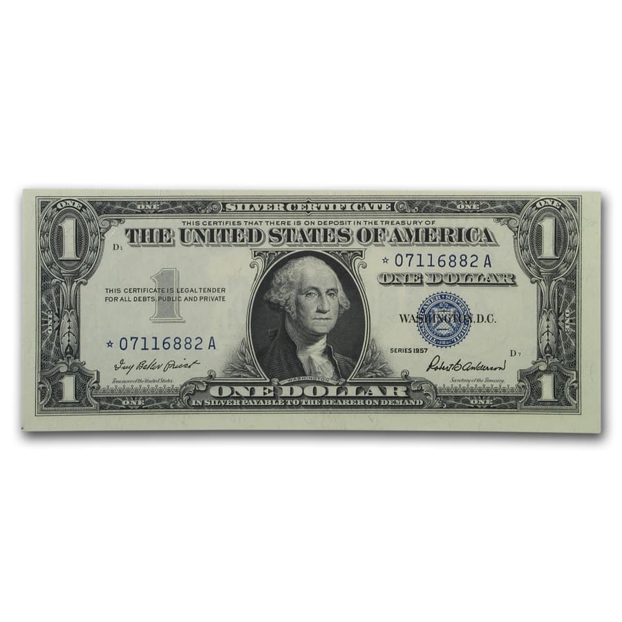 1957s* $1.00 Silver Certificate CU (Star Note)