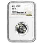 1958-D Franklin Half Dollar MS-65 NGC