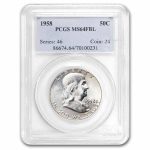 1958 Franklin Half Dollar MS-64 PCGS (FBL)