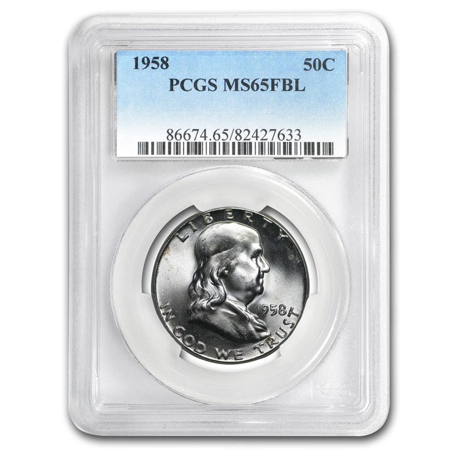 1958 Franklin Half Dollar MS-65 PCGS (FBL)