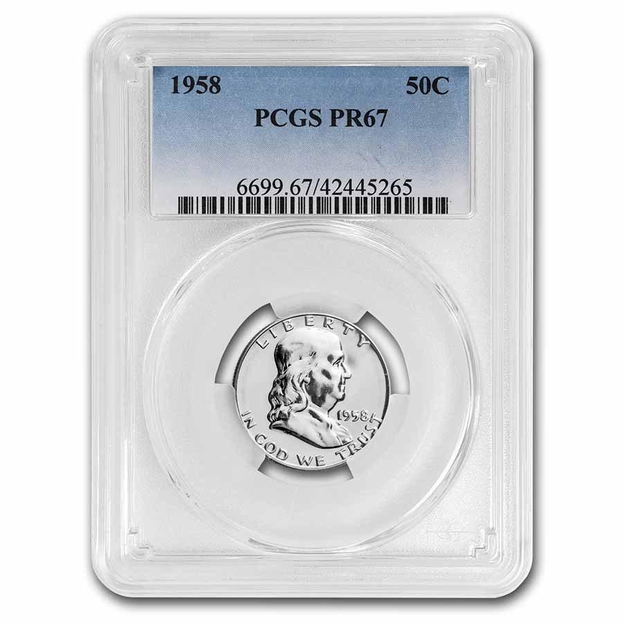 1958 Franklin Half Dollar PR-67 PCGS