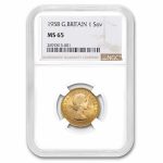 1958 Great Britain Gold Sovereign Elizabeth II MS-65 NGC