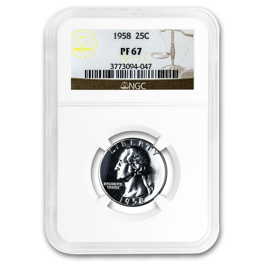 1958 Washington Quarter PF-67 NGC