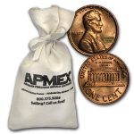 1959-1982 Copper Lincoln Memorial Cent 5,000 Bag BU $50 FV
