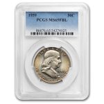 1959 Franklin Half Dollar MS-65 PCGS (FBL, Toned)